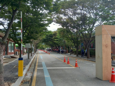 전라남도 축제 행사장 배터리형 미니주차차단기 설치 [축제 행사 차량통제 주차차단기]